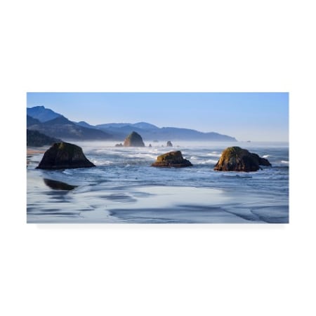 Michael Broom 'Cannon Beach Oregon' Canvas Art,24x47